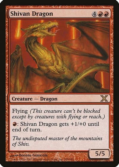 Shivan Dragon 10th Edition Magic card