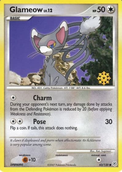 Glameow 83/130 Countdown Calendar Promos Pokemon card