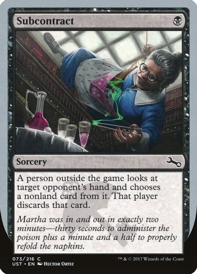 Subcontract Unstable Magic card