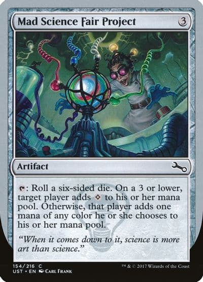 Mad Science Fair Project Unstable Magic card
