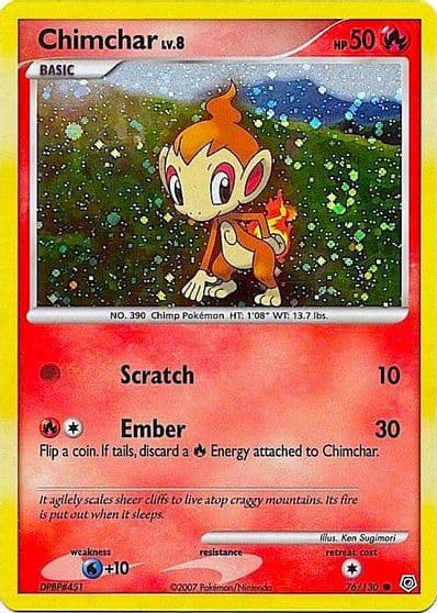 Chimchar (Cosmos Holo) Miscellaneous Cards & Products Pokemon card