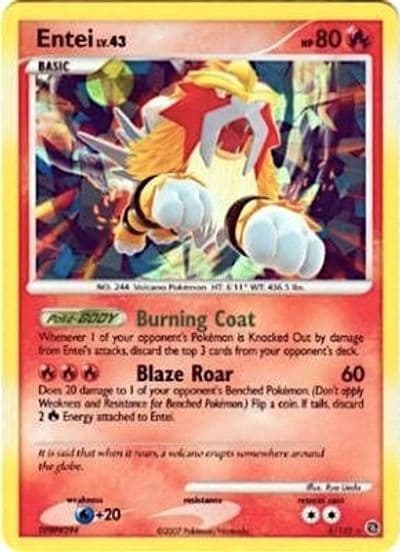 Entei (Cracked Ice Holo) Miscellaneous Cards & Products Pokemon card