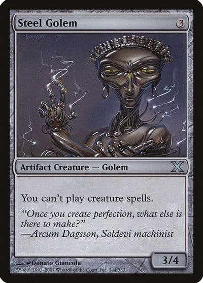 Steel Golem 10th Edition Magic card