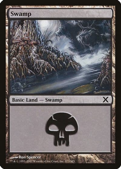 Swamp 373 10th Edition Magic card