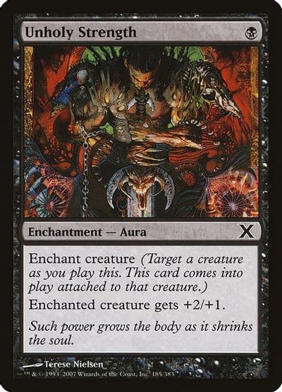 Unholy Strength 10th Edition Magic card