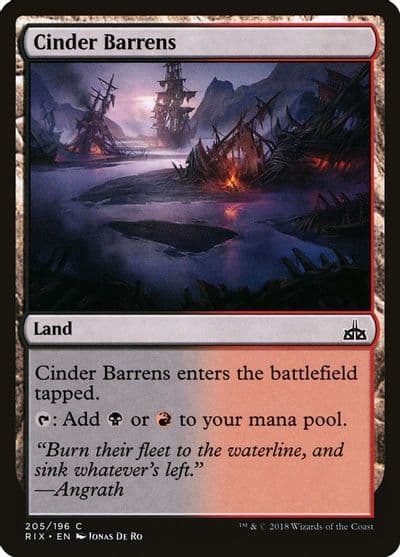 Cinder Barrens Rivals of Ixalan Magic card