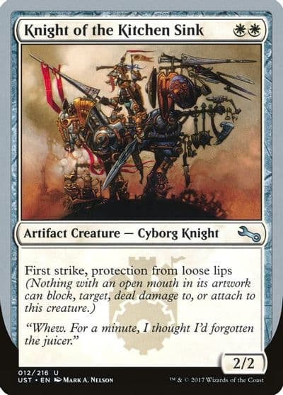 Knight of the Kitchen Sink C Unstable Magic card