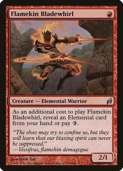Flamekin Bladewhirl Lorwyn Magic card