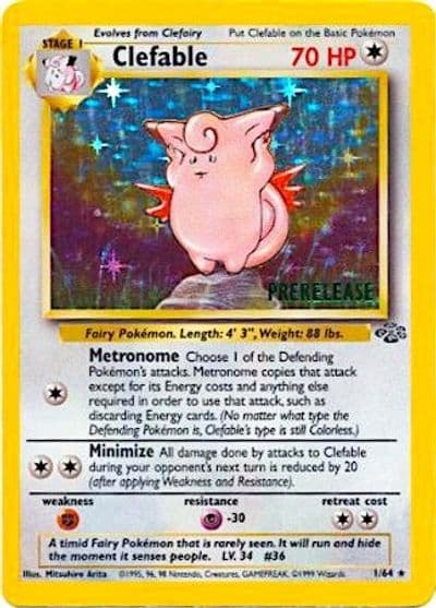 Clefable (Prerelease) WoTC Promo Pokemon card