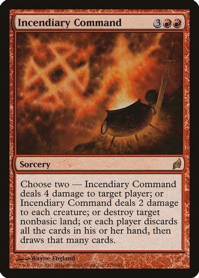 Incendiary Command Lorwyn Magic card
