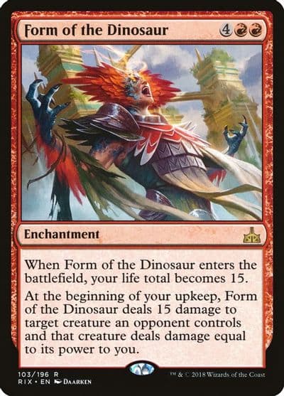 Form of the Dinosaur Rivals of Ixalan Magic card