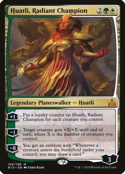 Huatli Radiant Champion Rivals of Ixalan Magic card