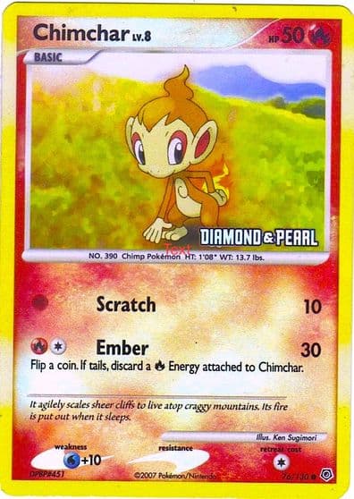 Chimchar [Diamond & Pearl] Burger King Promos Pokemon card