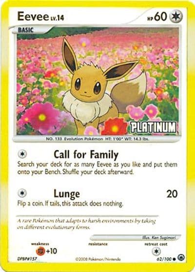 Eevee [Platinum] Burger King Promos Pokemon card