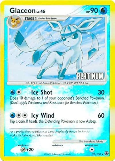 Glaceon [Platinum] Burger King Promos Pokemon card
