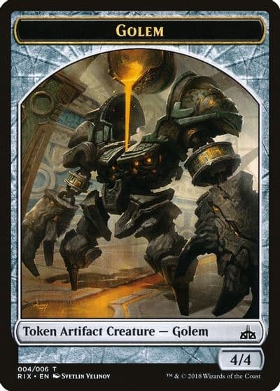 Golem Token 004 Rivals of Ixalan Magic card