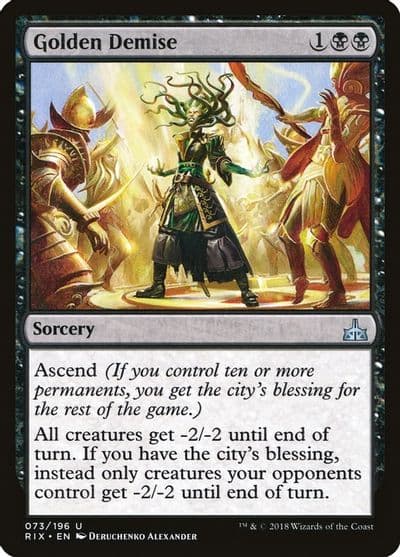 Golden Demise Rivals of Ixalan Magic card