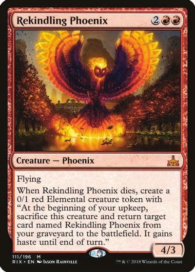 Rekindling Phoenix Rivals of Ixalan Magic card