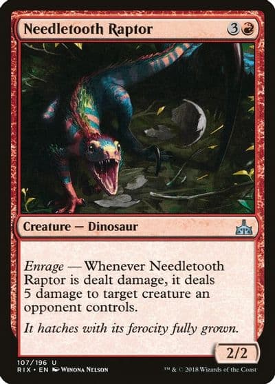 Needletooth Raptor Rivals of Ixalan Magic card