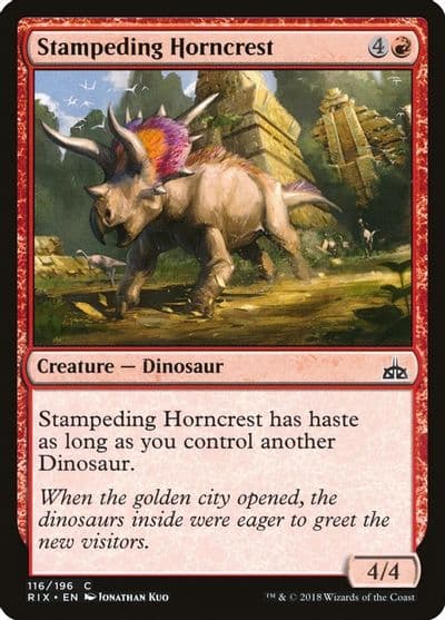 Stampeding Horncrest Rivals of Ixalan Magic card