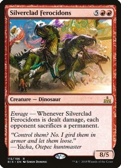 Silverclad Ferocidons Rivals of Ixalan Magic card