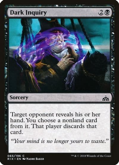 Dark Inquiry Rivals of Ixalan Magic card