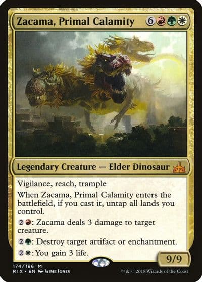Zacama Primal Calamity Rivals of Ixalan Magic card