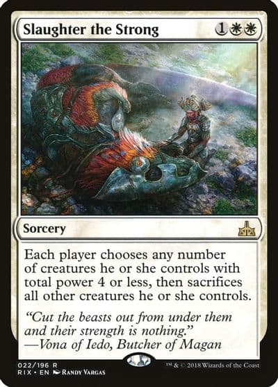 Slaughter the Strong Rivals of Ixalan Magic card