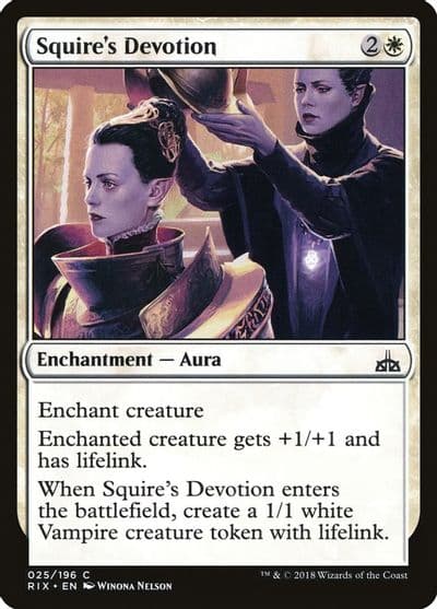 Squires Devotion Rivals of Ixalan Magic card