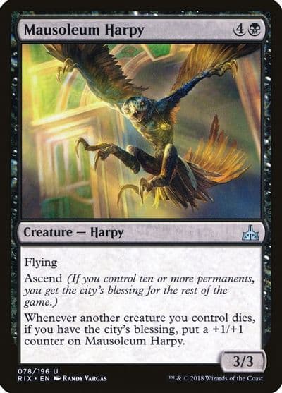 Mausoleum Harpy Rivals of Ixalan Magic card