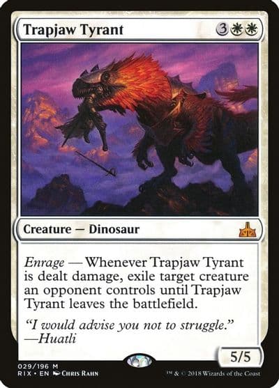 Trapjaw Tyrant Rivals of Ixalan Magic card