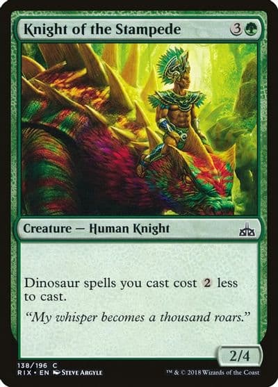 Knight of the Stampede Rivals of Ixalan Magic card