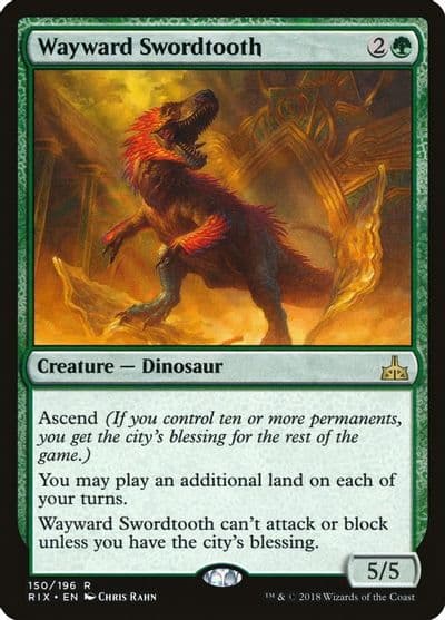 Wayward Swordtooth Rivals of Ixalan Magic card