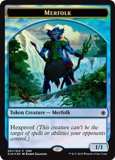 Merfolk Treasure Double Sided Token FNM Promos Magic card