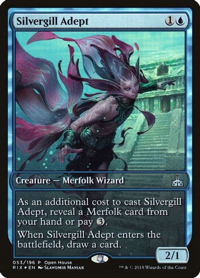 Silvergill Adept Open House Promos Magic card