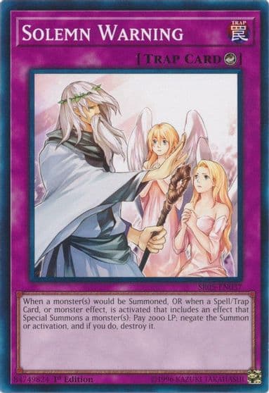 Solemn Warning Structure Deck: Wave of Light Yu-Gi-Oh! card