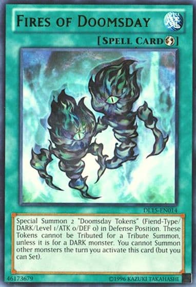 Fires of Doomsday Green Duelist League Promo Yu-Gi-Oh! card
