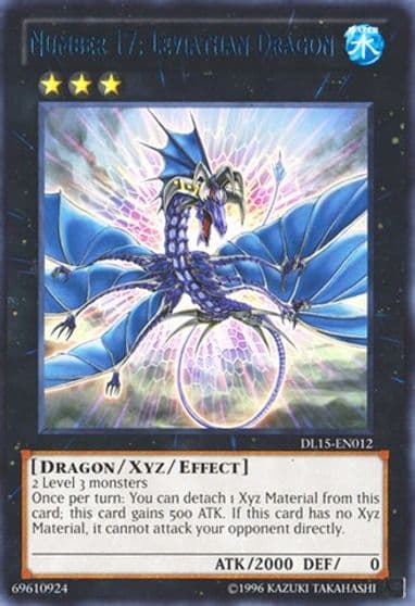 Number 17 Leviathan Dragon Blue Duelist League Promo Yu-Gi-Oh! card