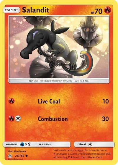 Salandit SM - Ultra Prism Pokemon card