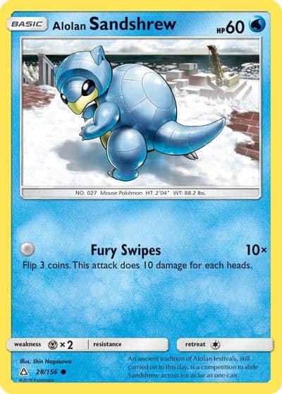 Alolan Sandshrew SM - Ultra Prism Pokemon card