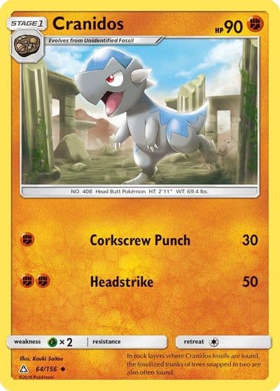 Cranidos SM - Ultra Prism Pokemon card