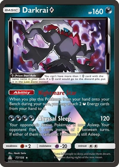 Darkrai Prism Star SM - Ultra Prism Pokemon card