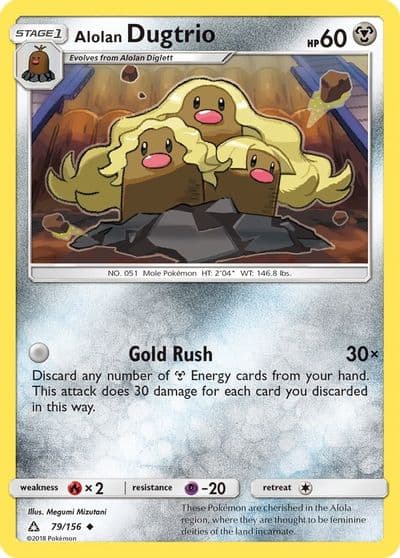 Alolan Dugtrio SM - Ultra Prism Pokemon card