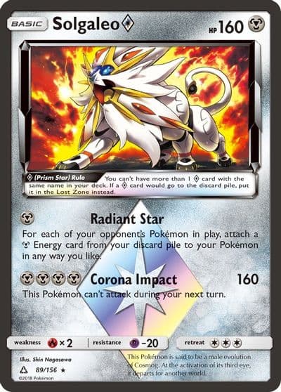 Solgaleo Prism Star SM - Ultra Prism Pokemon card
