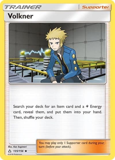 Volkner SM - Ultra Prism Pokemon card