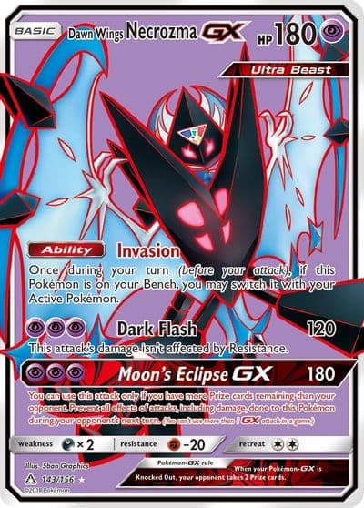 Dawn Wings Necrozma GX (Full Art) SM - Ultra Prism Pokemon card