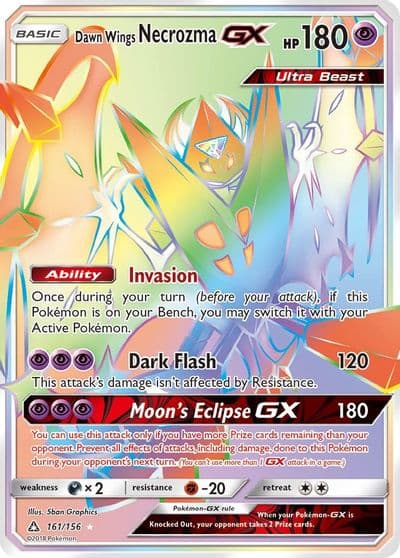 Dawn Wings Necrozma GX (Secret Rare) SM - Ultra Prism Pokemon card