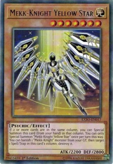 Mekk Knight Yellow Star Extreme Force Yu-Gi-Oh! card