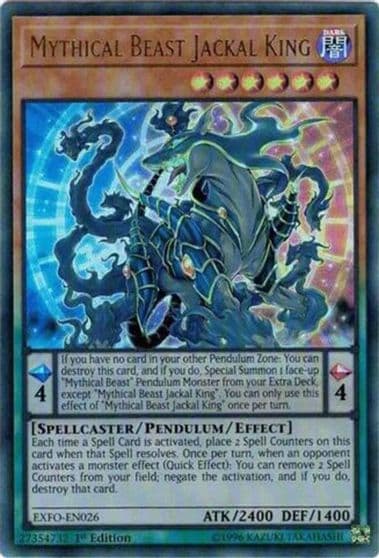 Mythical Beast Jackal King Extreme Force Yu-Gi-Oh! card