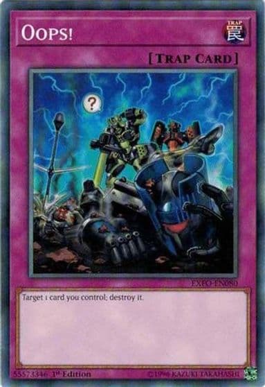 Oops Extreme Force Yu-Gi-Oh! card
